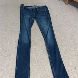 dark wash straight leg jeans